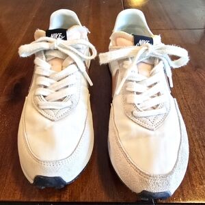 Nike Kids Sneakers in White and Tan